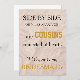 Invitation Serez-vous ma demoiselle d'honneur ?