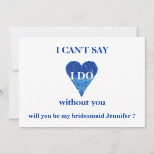 Invitation Serez-vous ma demoiselle d'honneur ?