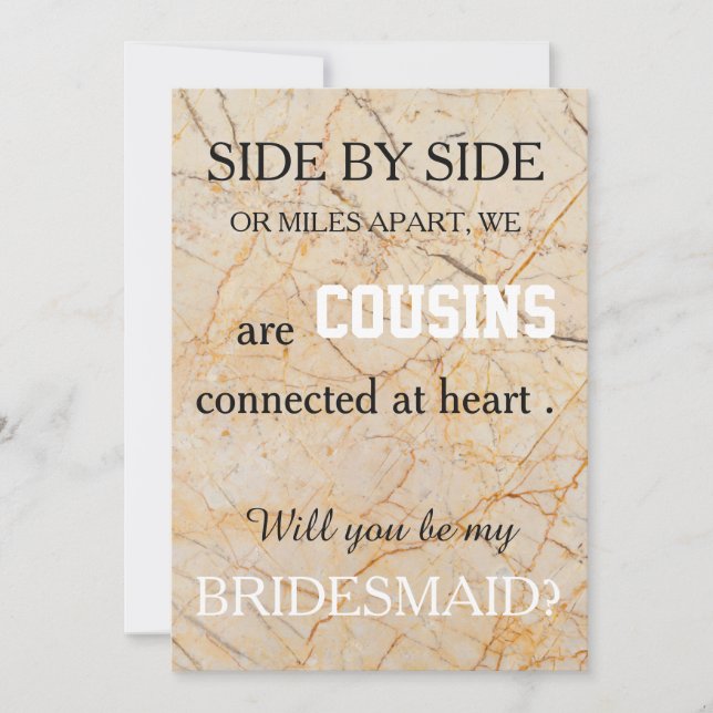 Invitation Serez-vous ma demoiselle d'honneur ? (Devant)