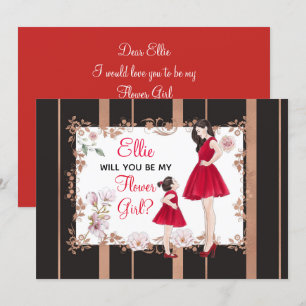 Invitation Serez-vous ma demoiselle d'honneur/Enfant et adult