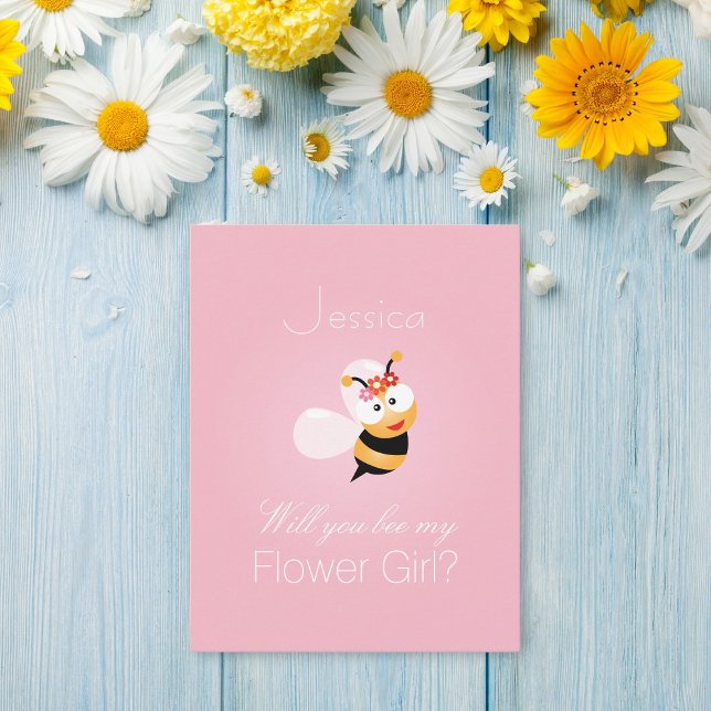 Invitation Serez-vous ma demoiselle d'honneur porte-fleurs dr (Créateur téléchargé)