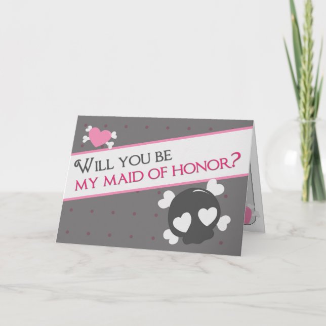 Invitation Serez-vous ma domestique d'honneur ? (Devant)
