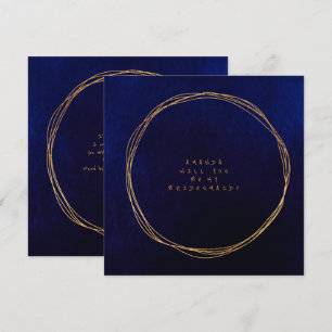 Invitation Serez-Vous Ma Femme D'Accueil Blue Navy Velvet