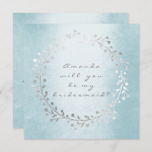 Invitation Serez-Vous Ma Femme D'Accueil Feu Céleste En Argen