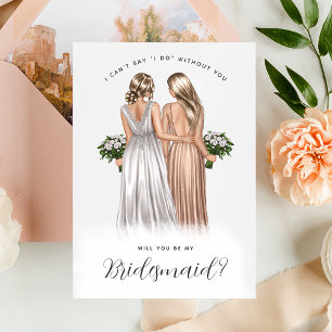 Invitation Serez-Vous Ma Femme D'Accueil ? Filles dans Gowns