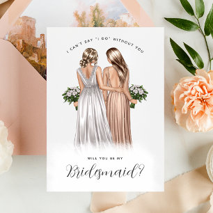 Invitation Serez-Vous Ma Femme D'Accueil ? Filles dans Gowns