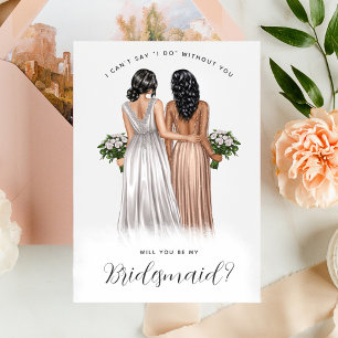 Invitation Serez-Vous Ma Femme D'Accueil ? Filles dans Gowns