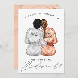 Invitation Serez-Vous Ma Femme D'Accueil ? Filles En Robes De