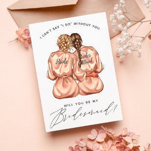 Invitation Serez-Vous Ma Femme D'Accueil ? Filles En Robes De