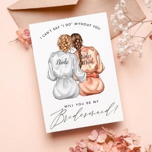 Invitation Serez-Vous Ma Femme D'Accueil ? Filles En Robes De
