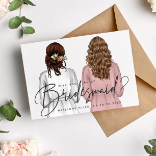 Invitation Serez-Vous Ma Femme D'Accueil ? Girls in Robes V2 