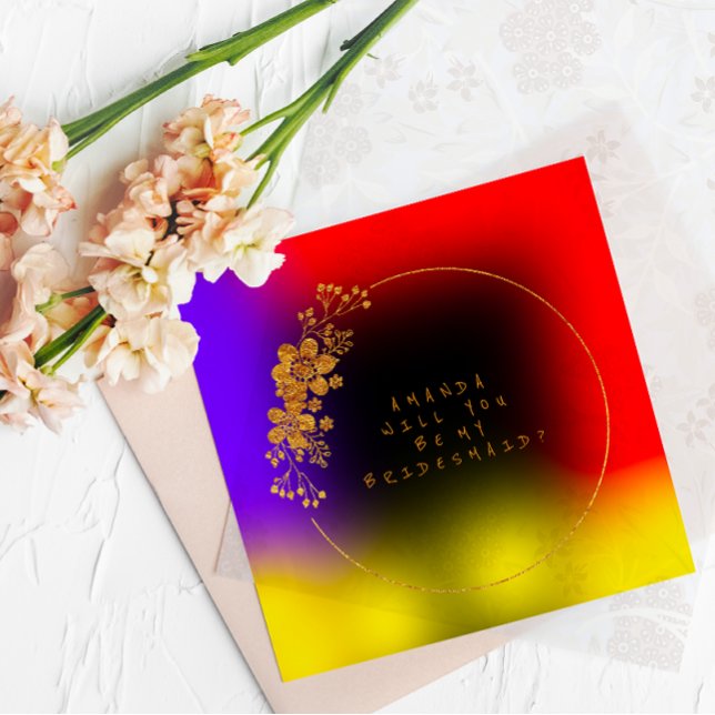 Invitation Serez-Vous Ma Femme D'Accueil Tropical Green Velve (Créateur téléchargé)