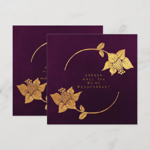 Invitation Serez-Vous Ma Femme D'Accueil Violet Plum Velvet