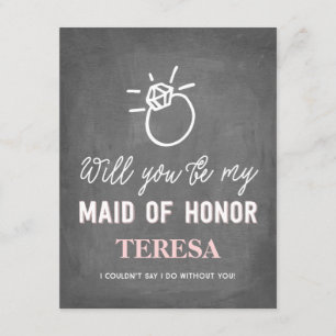 Invitation Serez-vous ma femme d'honneur ?  Porte-parole