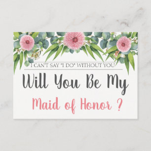 Invitation Serez-vous ma femme d'honneur  Proposition