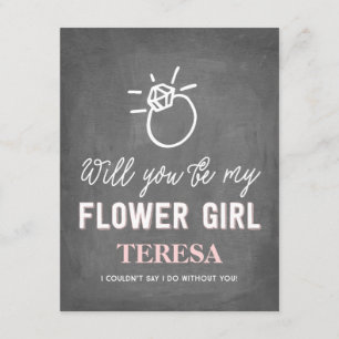 Invitation Serez-Vous Ma Fille Des Fleurs ?  Porte-parole