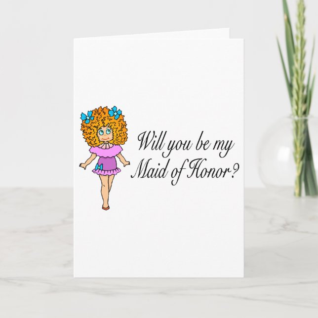 Invitation Serez-Vous Ma Fille D'Honneur ? (Fille) (Devant)