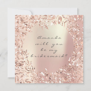 Invitation Serez-Vous Ma Servante D'Accueil Pearly Rose Gold