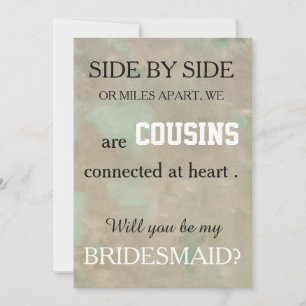 Invitation Serez-vous ma servante d'honneur ?