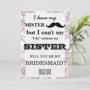 Invitation Serez-vous ma servante d'honneur ?