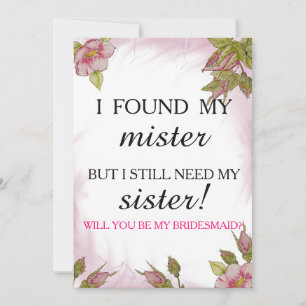 Invitation Serez-vous ma servante d'honneur ?