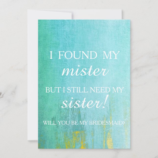 Invitation Serez-vous ma servante d'honneur ? (Devant)