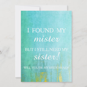 Invitation Serez-vous ma servante d'honneur ?