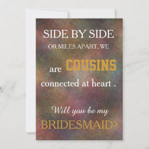 Invitation Serez-vous ma servante d'honneur ?