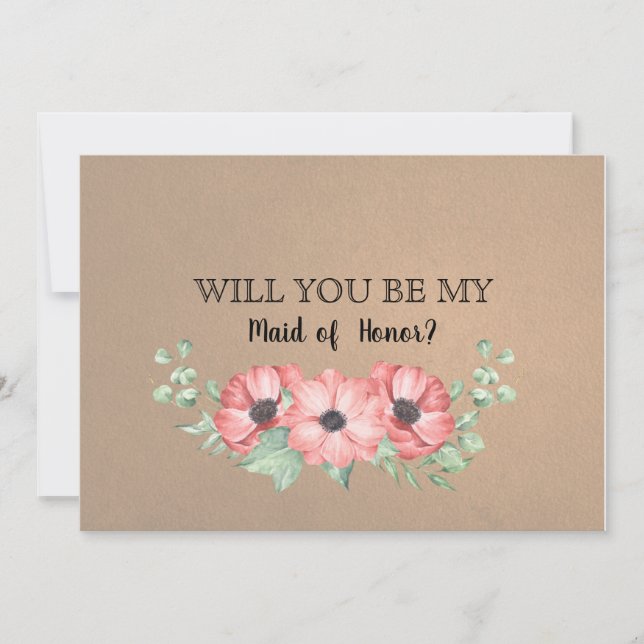 Invitation Serez-vous ma servante d'honneur ? (Devant)