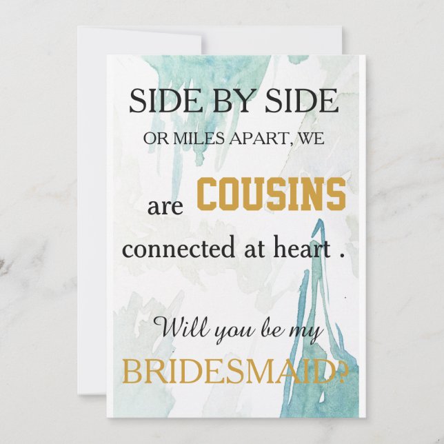 Invitation Serez-vous ma servante d'honneur ? (Devant)