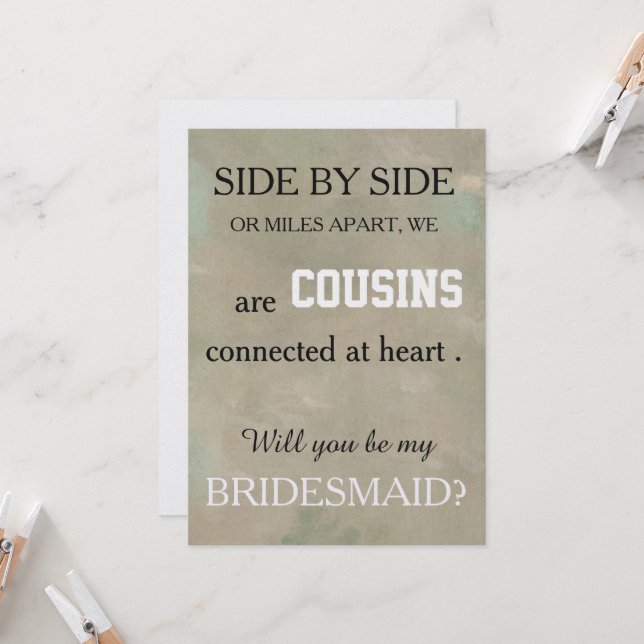 Invitation Serez-vous ma servante d'honneur ? (Devant/Arrière en situation)