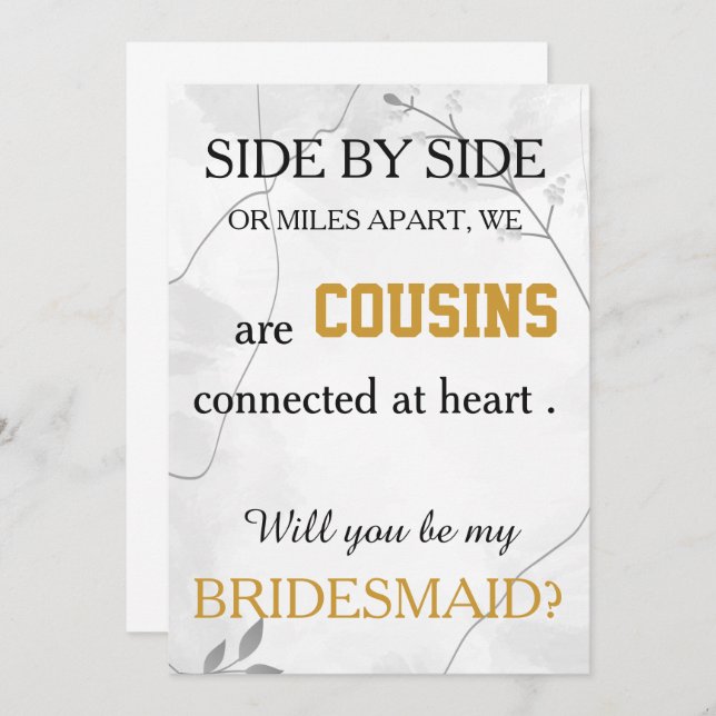 Invitation Serez-vous ma servante d'honneur ? (Devant / Derrière)