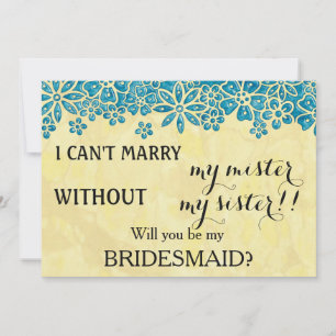 Invitation Serez-vous ma servante d'honneur ?