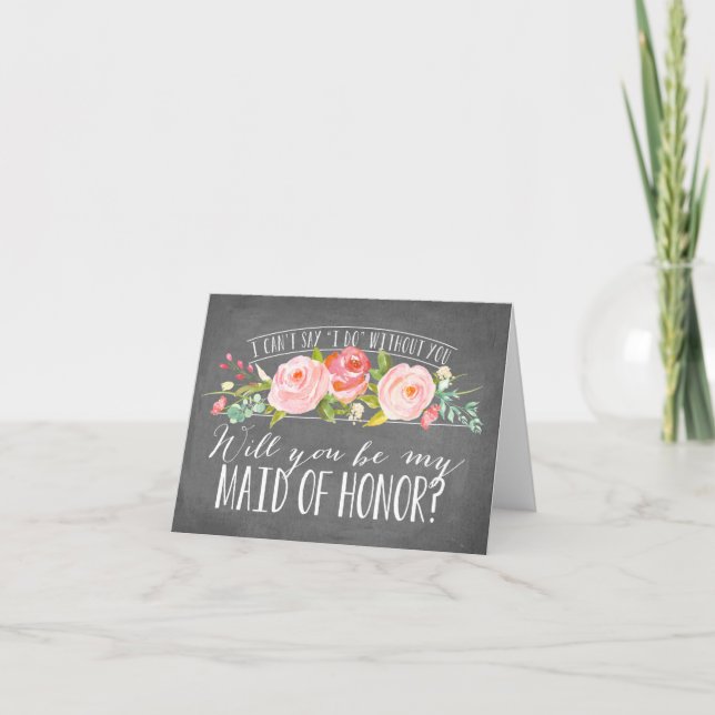 Invitation Serez-vous ma servante d'honneur ? | Bridesmaid (Devant)