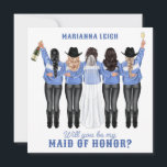 Invitation Serez-vous ma servante d'honneur ? Filles à Denim<br><div class="desc">Ces cartes magnifiques vous feront vraiment rêver votre future fête de mariée ! Voir toute la collection pour plus de personnalisations!</div>