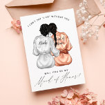 Invitation Serez-vous ma servante d'honneur ? Filles En Robes<br><div class="desc">Ces cartes magnifiques vous feront vraiment rêver votre future fête de mariée ! Voir toute la collection pour plus de personnalisations!</div>