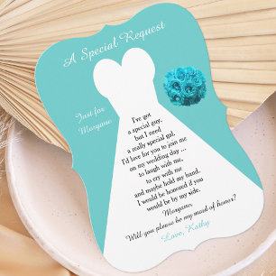 Invitation Serez-vous ma servante d'honneur habillée avec Aqu