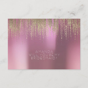 Invitation Serez-Vous Ma Serveuse D'Accueil Golden Rain Lilac