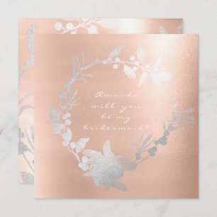 Invitation Serez-Vous Ma Serveuse D'Accueil Rose De Serre D'A