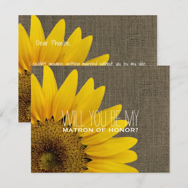 Invitation Serez-vous ma témoin de mariage pour un mariage ch (Devant / Derrière)