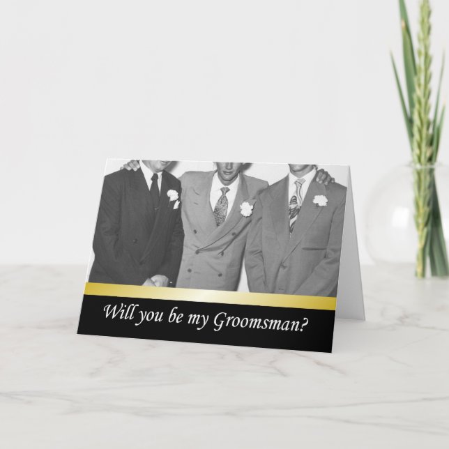 Invitation Serez-vous mes Groomsmen ? - FUNNY (Devant)