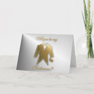 Invitation Serez-vous mon Bridesman ? Demande Bridesman.