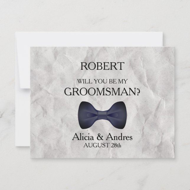 Invitation Serez-vous mon Groomsman ? (Devant)