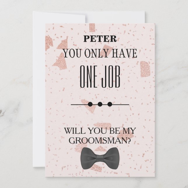 Invitation Serez-Vous Mon Groomsman ? (Devant)