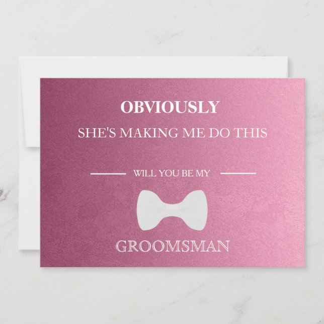 Invitation Serez-Vous Mon Groomsman ? (Devant)