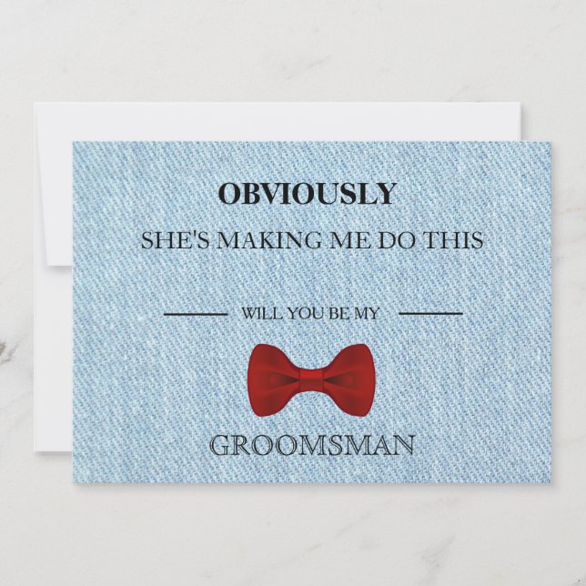 Invitation Serez-Vous Mon Groomsman ? (Devant)