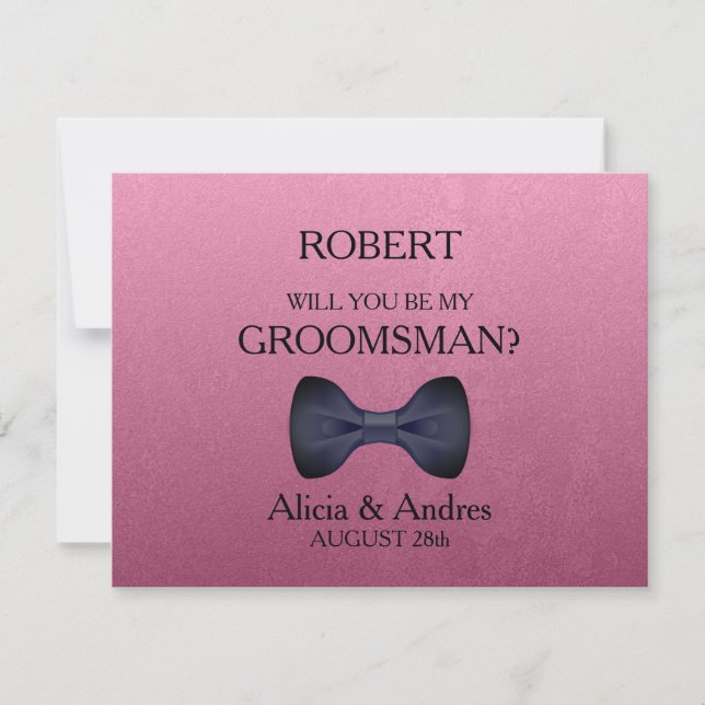 Invitation Serez-vous mon Groomsman ? (Devant)