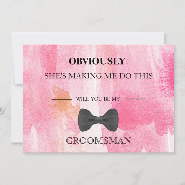 Invitation Serez-Vous Mon Groomsman ? (Devant)