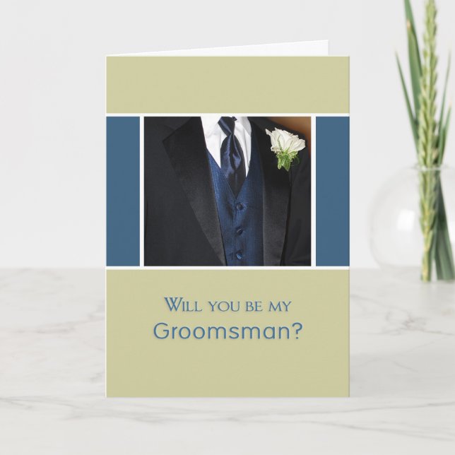 Invitation Serez-Vous Mon Groomsman ? (Devant)