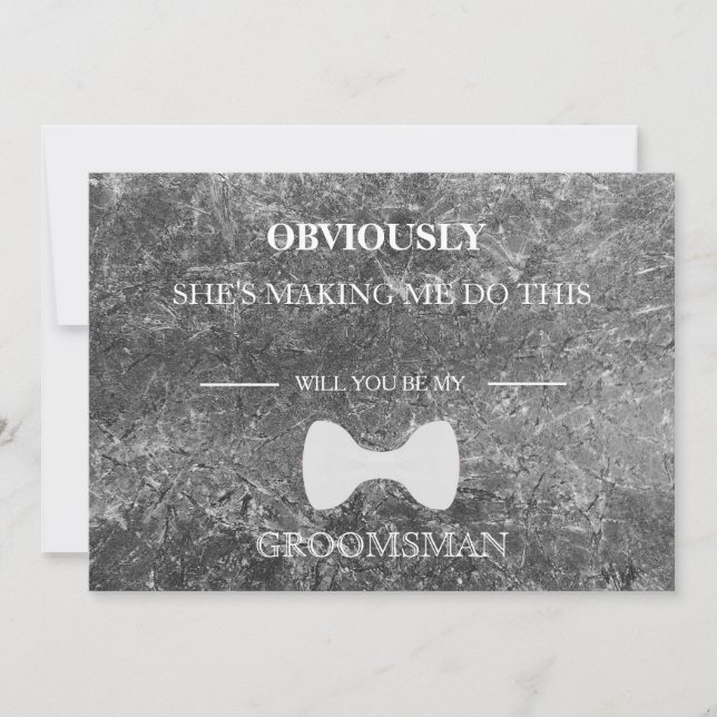 Invitation Serez-Vous Mon Groomsman ? (Devant)